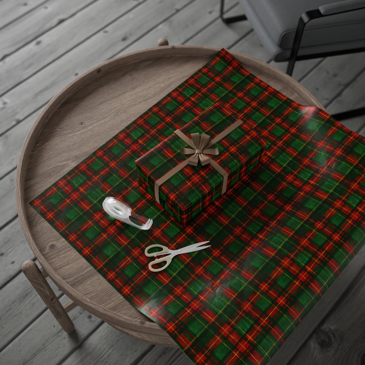 Festive Plaid Wrapping Paper - Holiday Gift Wrap for Christmas, Birthdays, Anniversaries, Eco-Friendly, Wrapping Supplies, Seasonal Decor