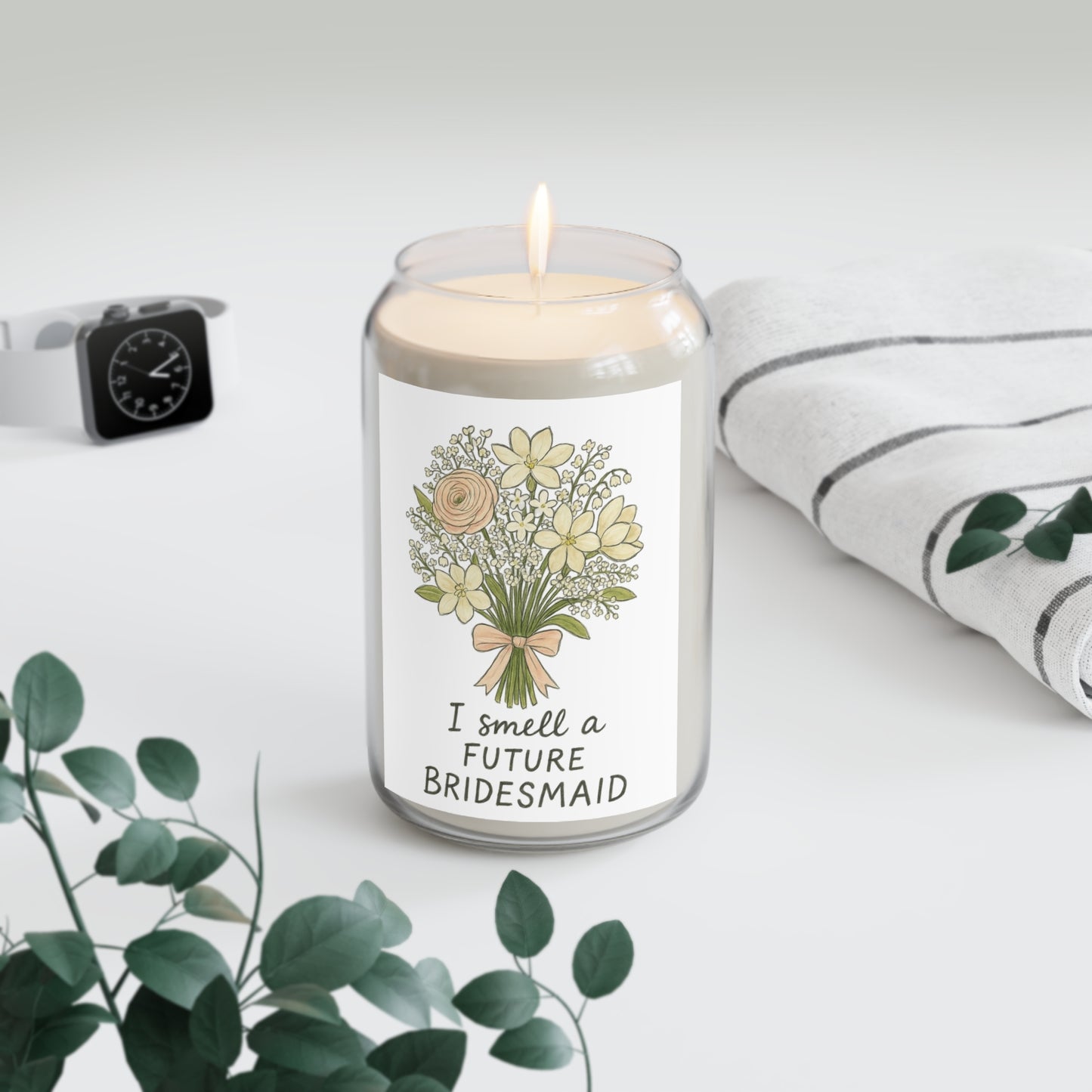Bridesmaid Proposal Scented Candle: I Smell a Future Bridesmaid, Wedding Gift, Engagement Gift, Aromatherapy, Soy Candle, Home Decor