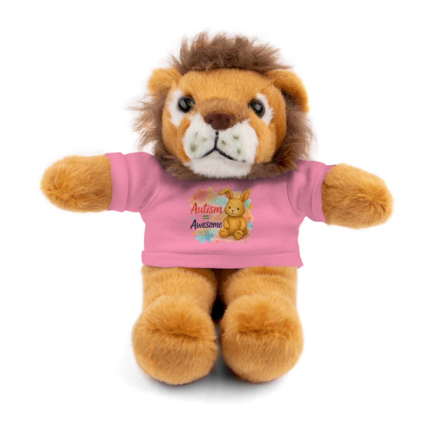 Adorable Autism Awareness Stuffed Animal, Personalized Plush Bunny, Cute Kids' Gift, Sensory Toy, Birthday Present