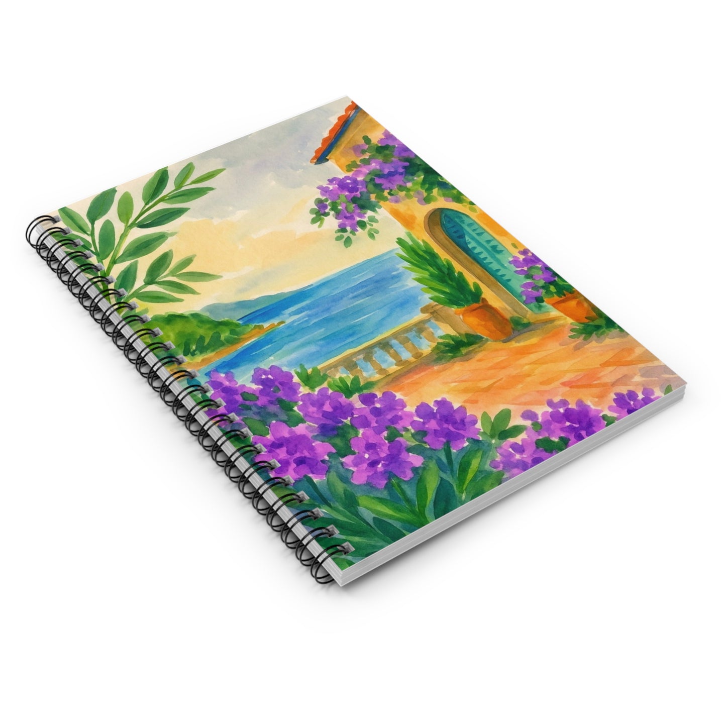 Beautiful Floral Spiral Notebook - Ruled Line, Nature Journal, Art Sketchbook, Gift for Writers, Travel Diary, Eco-Friendly