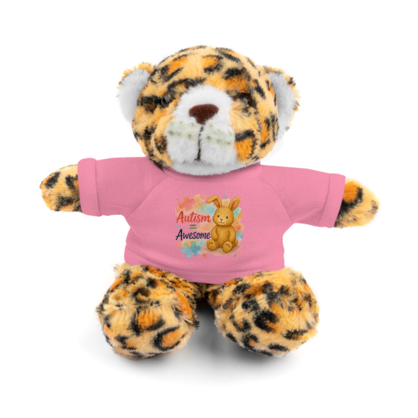 Adorable Autism Awareness Stuffed Animal, Personalized Plush Bunny, Cute Kids' Gift, Sensory Toy, Birthday Present