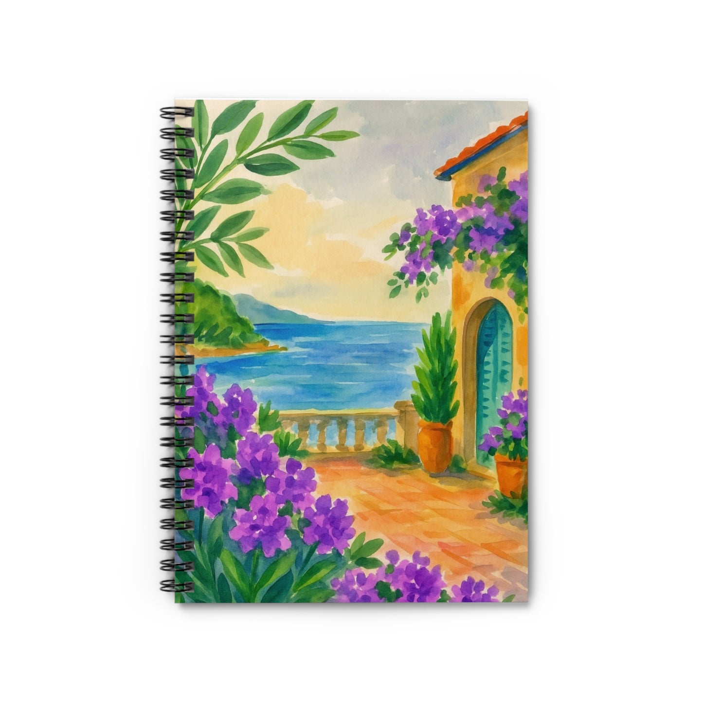 Beautiful Floral Spiral Notebook - Ruled Line, Nature Journal, Art Sketchbook, Gift for Writers, Travel Diary, Eco-Friendly