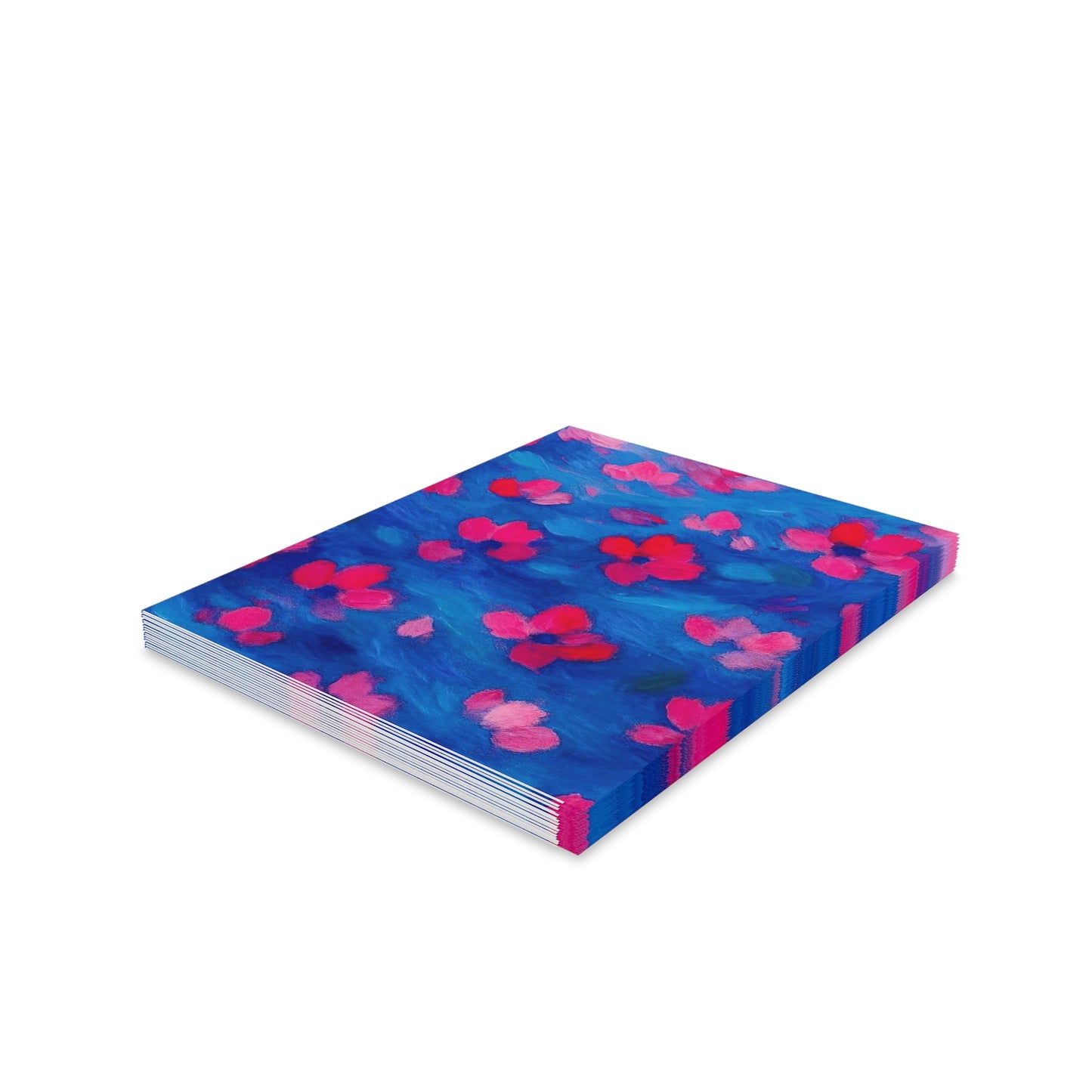 Colorful Floral Greeting Cards, Birthday Wishes, Thank You Cards, Handmade Stationery, Blank Note Cards, Set of 8, 16, 24 pcs