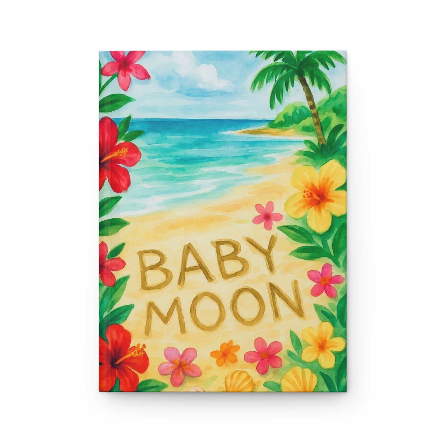 Tropical Baby Moon Journal, Perfect for New Parents, Pregnancy Keepsake, Beach Vacation Planner, Gift for Baby Shower