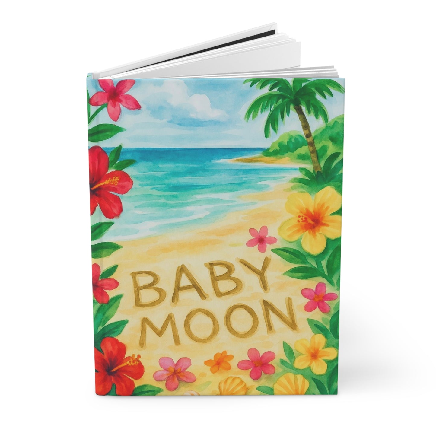 Tropical Baby Moon Journal, Perfect for New Parents, Pregnancy Keepsake, Beach Vacation Planner, Gift for Baby Shower