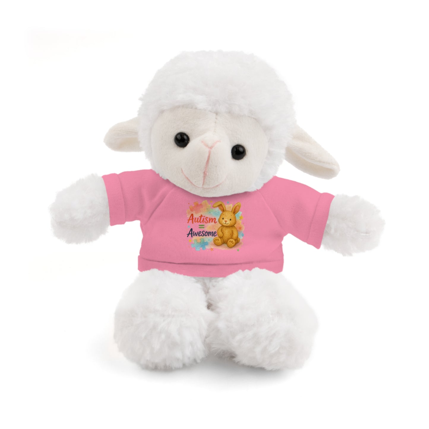 Adorable Autism Awareness Stuffed Animal, Personalized Plush Bunny, Cute Kids' Gift, Sensory Toy, Birthday Present