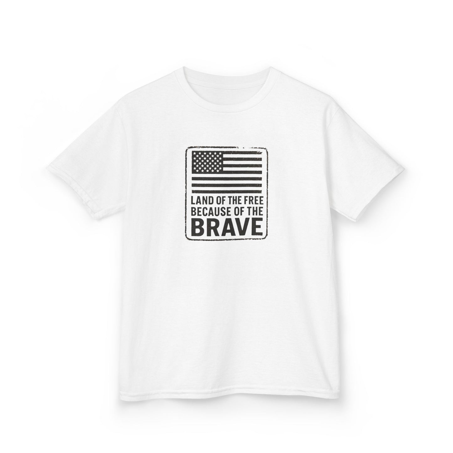 Patriotic Kids Tee - Land of the Free, Brave American Pride Shirt, Independence Day Gift, Memorial Day Outfit, Children's Casual Wear
