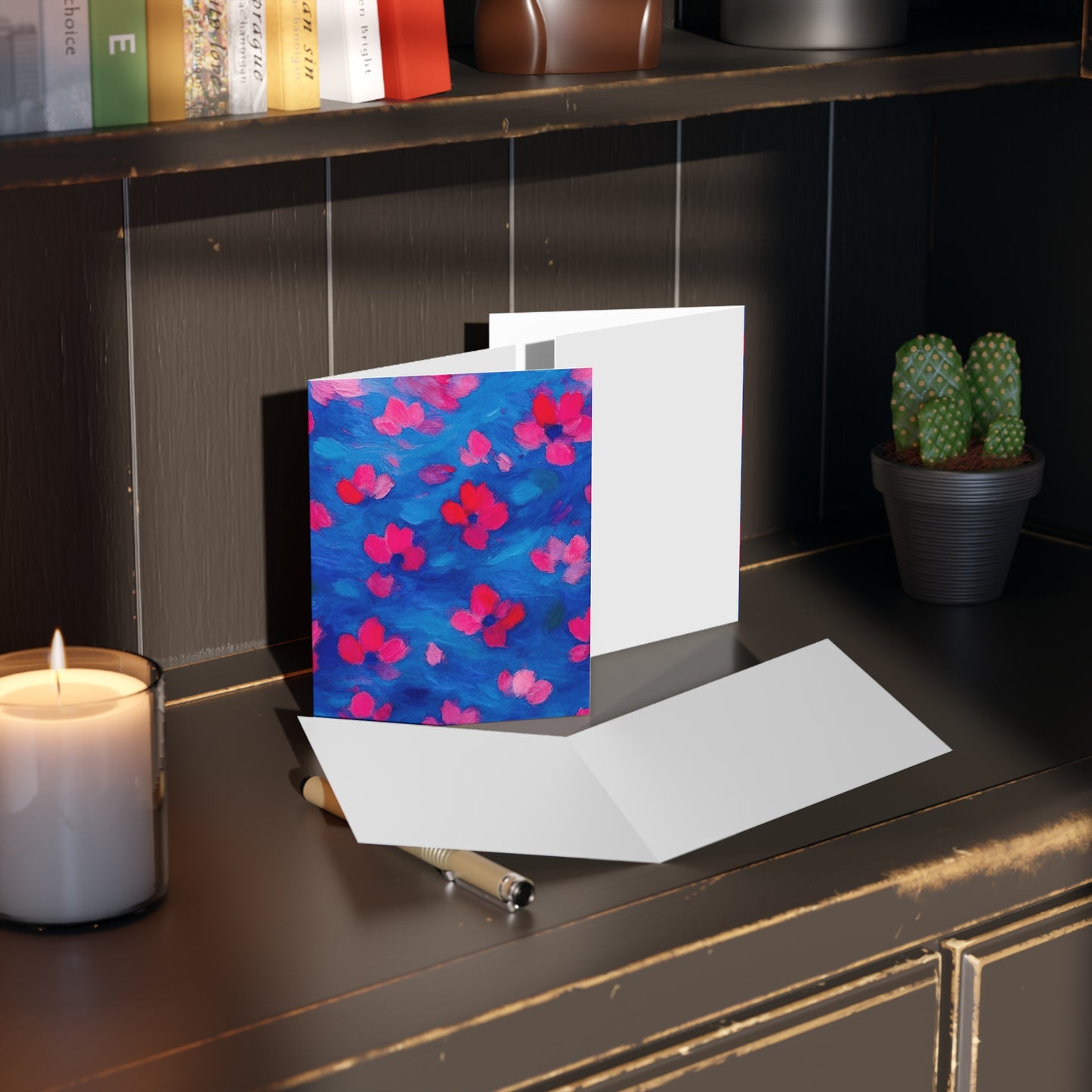 Colorful Floral Greeting Cards, Birthday Wishes, Thank You Cards, Handmade Stationery, Blank Note Cards, Set of 8, 16, 24 pcs