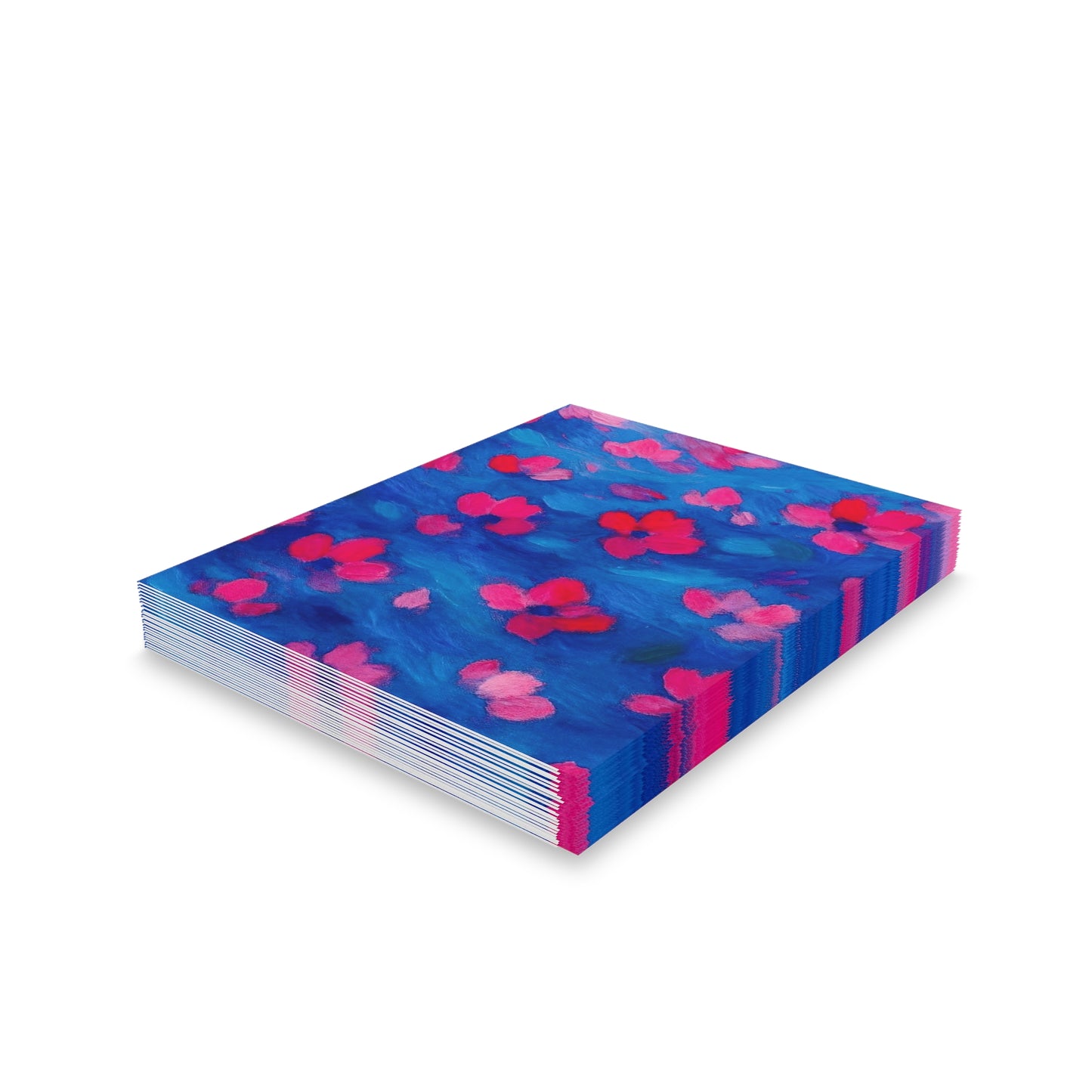 Colorful Floral Greeting Cards, Birthday Wishes, Thank You Cards, Handmade Stationery, Blank Note Cards, Set of 8, 16, 24 pcs
