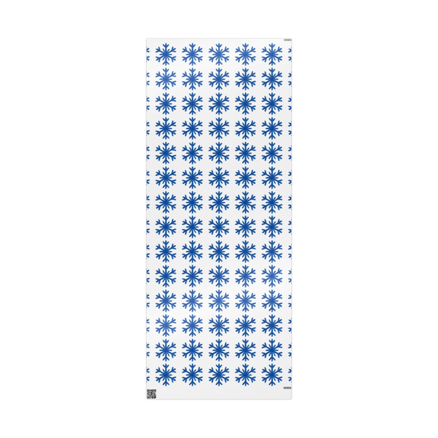 Elegant Gift Wrap Paper for Holidays, Special Occasions, Birthdays, Unique Wrapping, Floral Design, Blue Snowflake Patterns