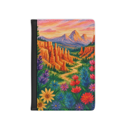 Vibrant Passport Cover, Travel Accessory, Nature Design, Floral Art, Gift for Travelers, Adventure Journal