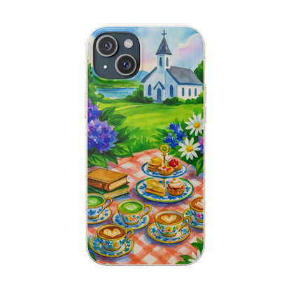 Biodegradable Phone Cases with Charming Tea Party Design, Eco-Friendly Phone Cover, Gift for Nature Lovers, Fun & Whimsical Style