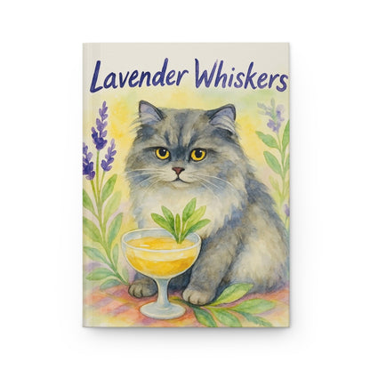 Lavender Whiskers Cat Journal, Cat Lover Gift, Cute Notebook, Writing Journal, Cat Themed Stationery, Pet Owner Gift