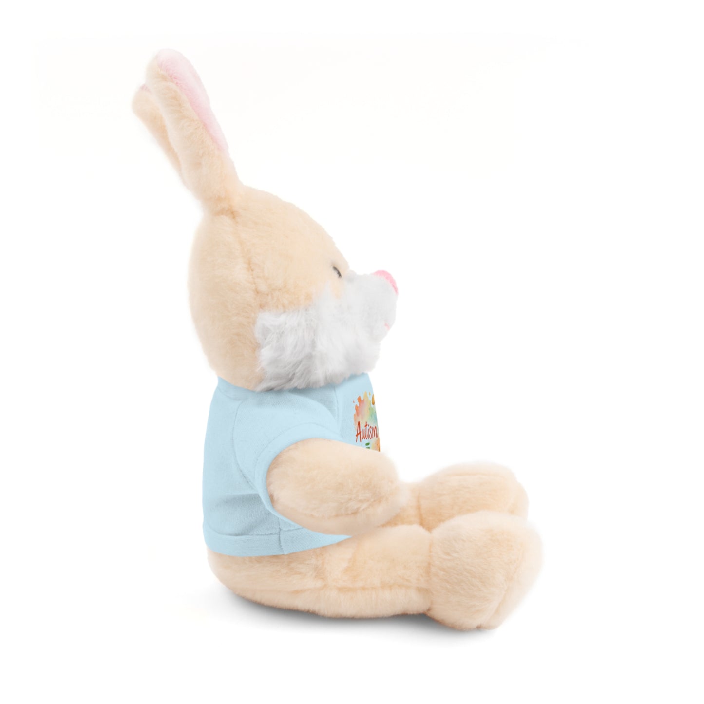 Adorable Autism Awareness Stuffed Animal, Personalized Plush Bunny, Cute Kids' Gift, Sensory Toy, Birthday Present