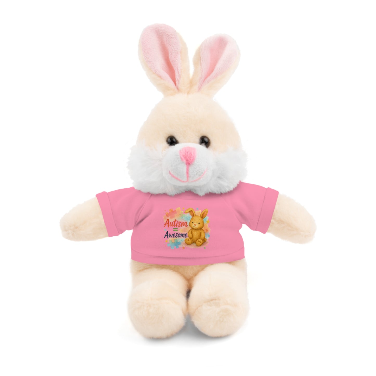 Adorable Autism Awareness Stuffed Animal, Personalized Plush Bunny, Cute Kids' Gift, Sensory Toy, Birthday Present