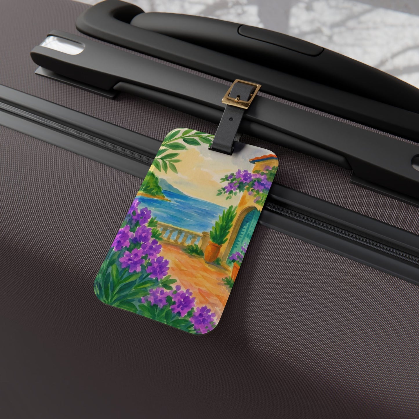 Beautiful Floral Luggage Tag - Travel Accessory, Personalized Bag Tag, Vacation Gift, Stylish Baggage Identifier, Unique Travel Gift