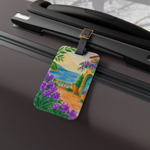 Beautiful Floral Luggage Tag - Travel Accessory, Personalized Bag Tag, Vacation Gift, Stylish Baggage Identifier, Unique Travel Gift