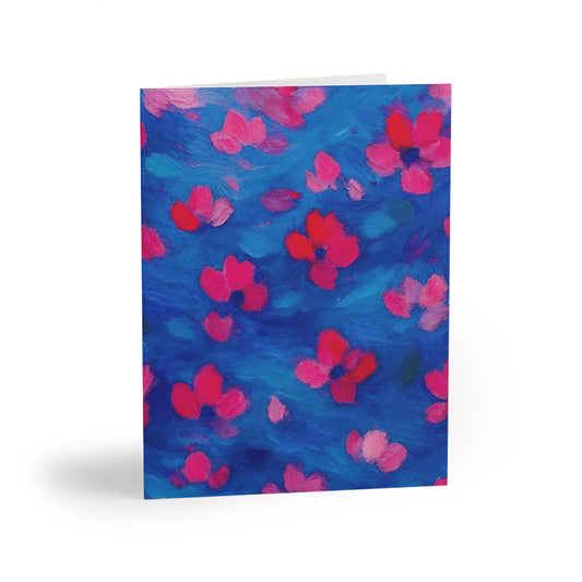Colorful Floral Greeting Cards, Birthday Wishes, Thank You Cards, Handmade Stationery, Blank Note Cards, Set of 8, 16, 24 pcs
