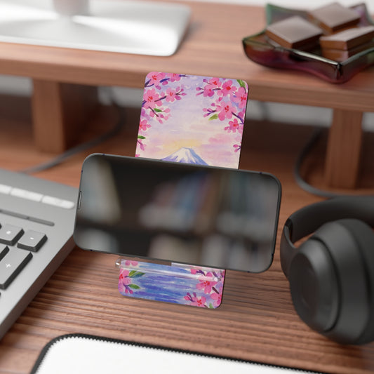 Cherry Blossom Smartphone Stand, Decorative Mobile Display Holder, Phone Stand Gift, Desk Organizer, Floral Mobile Holder