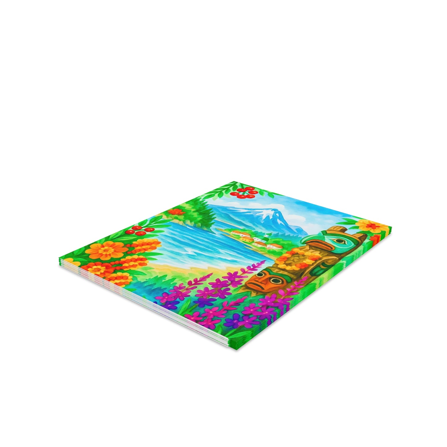 Vibrant Nature Greeting Cards: Scenic Floral & Totem Designs for All Occasions, Thank You Notes, Birthday Cards, Holiday Greetings