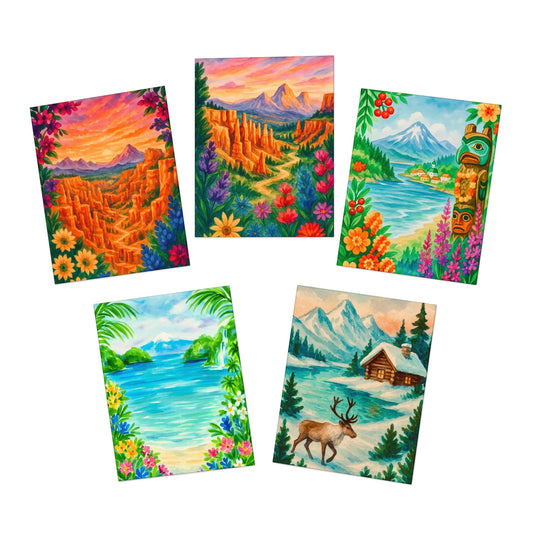 Vibrant Greeting Card Set | Celebrate Any Occasion, Handmade Card Pack, Birthday Cards, Thank You Cards, Unique Designs, Art Cards