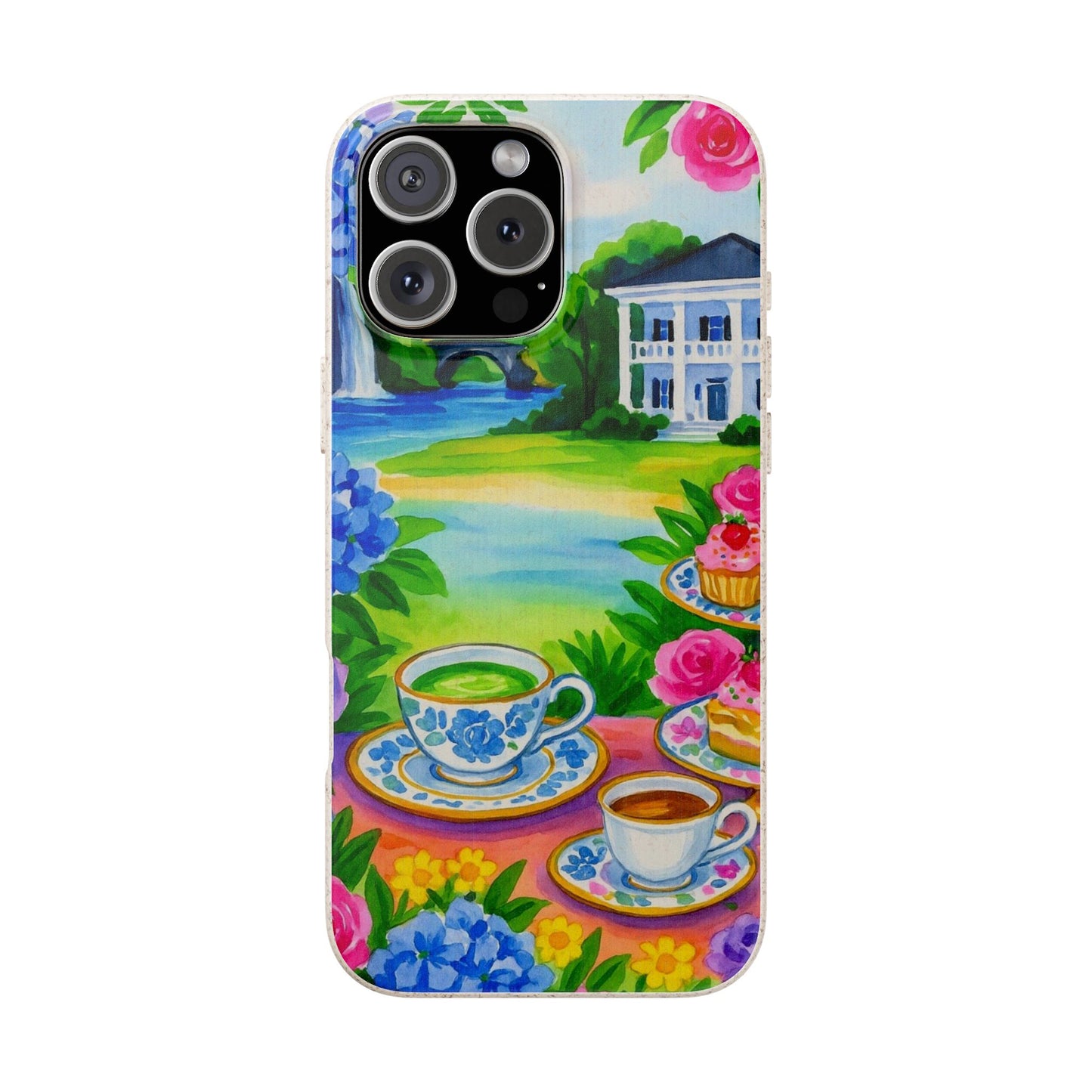 Eco-Friendly iPhone Case with Floral Tea Party Design, Biodegradable Phone Cover, Sustainable Gift, Nature Lover Phone Shell, [...]