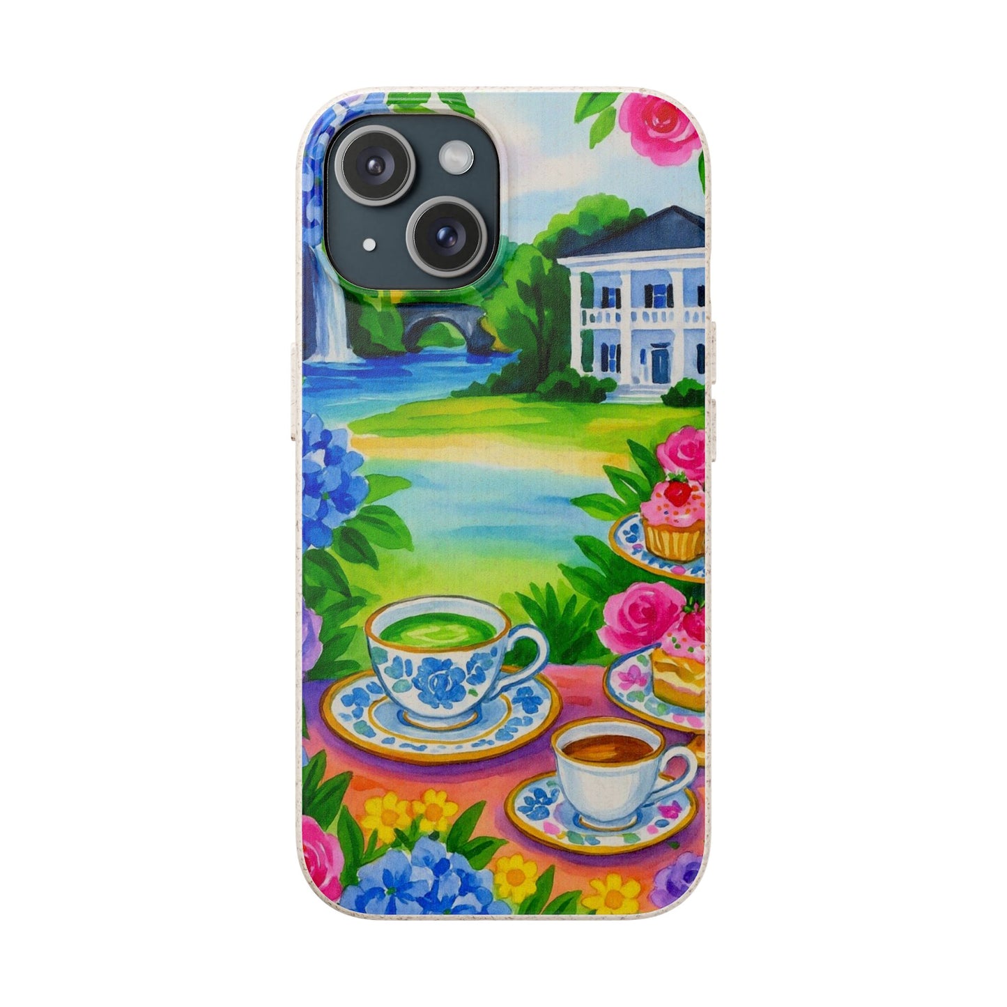 Eco-Friendly iPhone Case with Floral Tea Party Design, Biodegradable Phone Cover, Sustainable Gift, Nature Lover Phone Shell, [...]