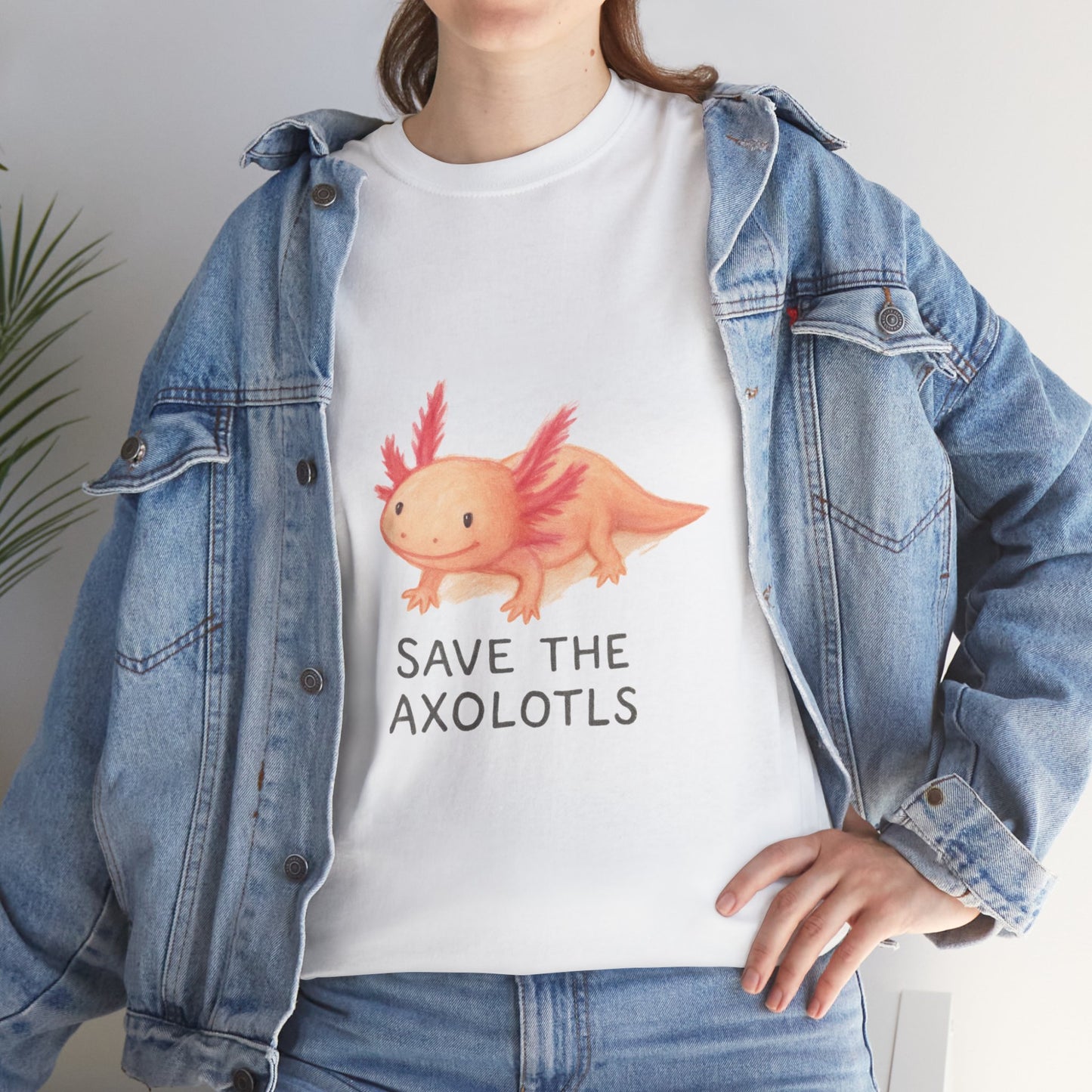 Save the Axolotls Tee, Cute Animal Shirt, Unisex T-Shirt, Eco-Friendly Gift, Animal Lover's Apparel, Casual Outfit