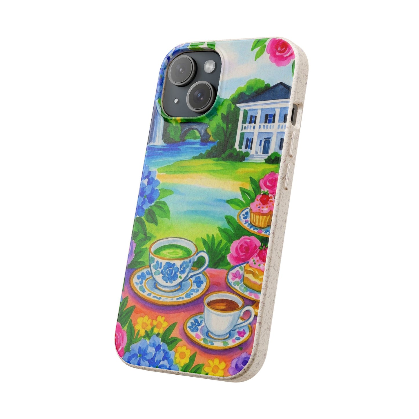 Eco-Friendly iPhone Case with Floral Tea Party Design, Biodegradable Phone Cover, Sustainable Gift, Nature Lover Phone Shell, [...]