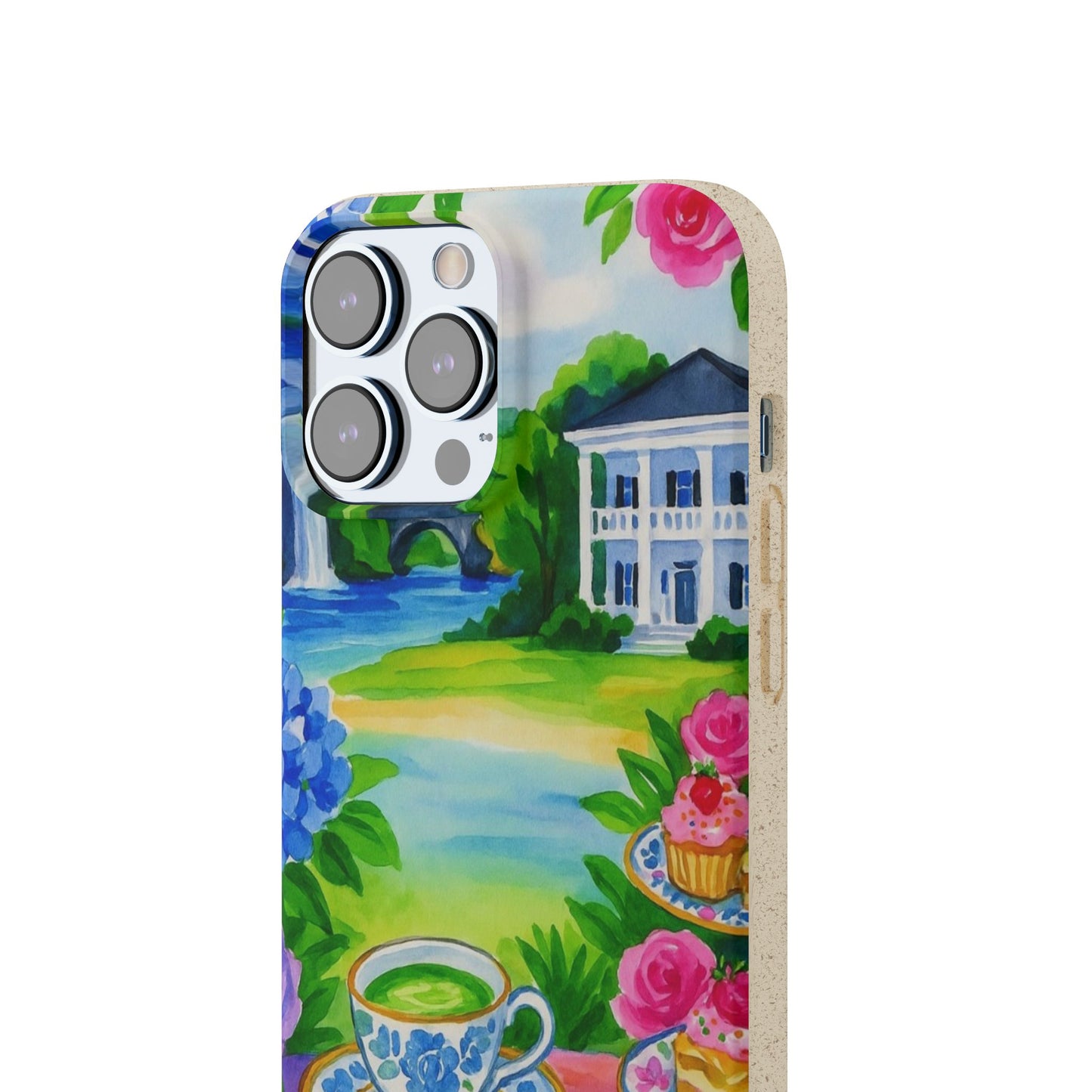 Eco-Friendly iPhone Case with Floral Tea Party Design, Biodegradable Phone Cover, Sustainable Gift, Nature Lover Phone Shell, [...]