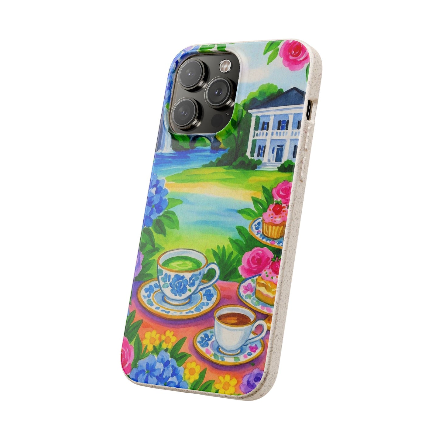 Eco-Friendly iPhone Case with Floral Tea Party Design, Biodegradable Phone Cover, Sustainable Gift, Nature Lover Phone Shell, [...]