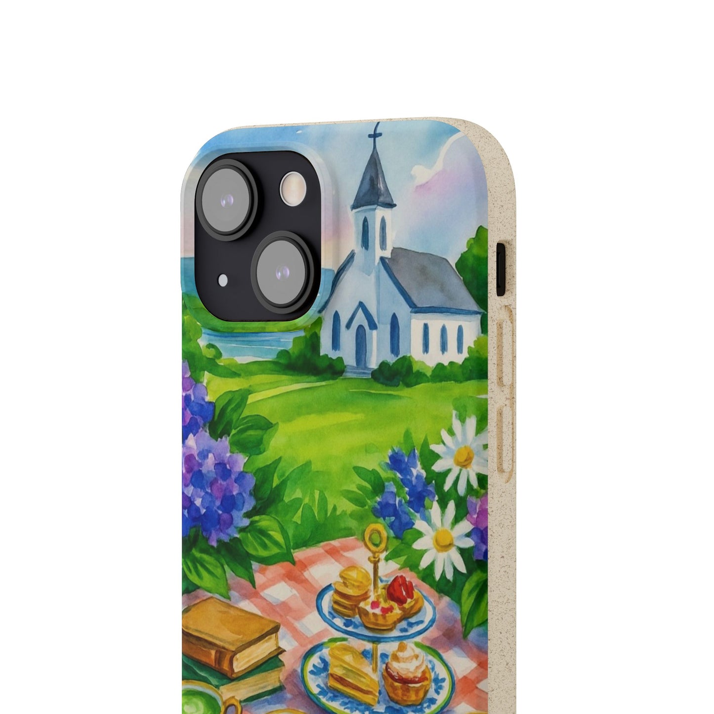 Biodegradable Phone Cases with Charming Tea Party Design, Eco-Friendly Phone Cover, Gift for Nature Lovers, Fun & Whimsical Style