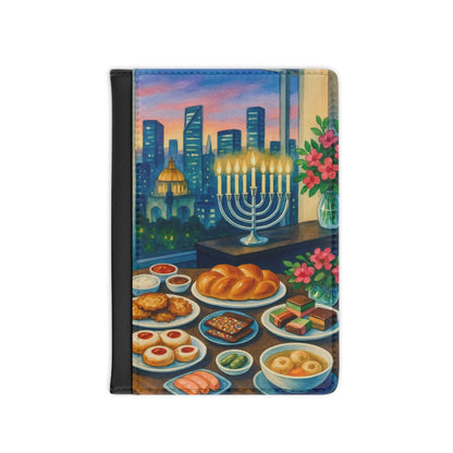 Hanukkah Passport Cover, Jewish Travel Holder, Unique Gift for Travelers, Holiday Accessories, Personalized Travel Gear