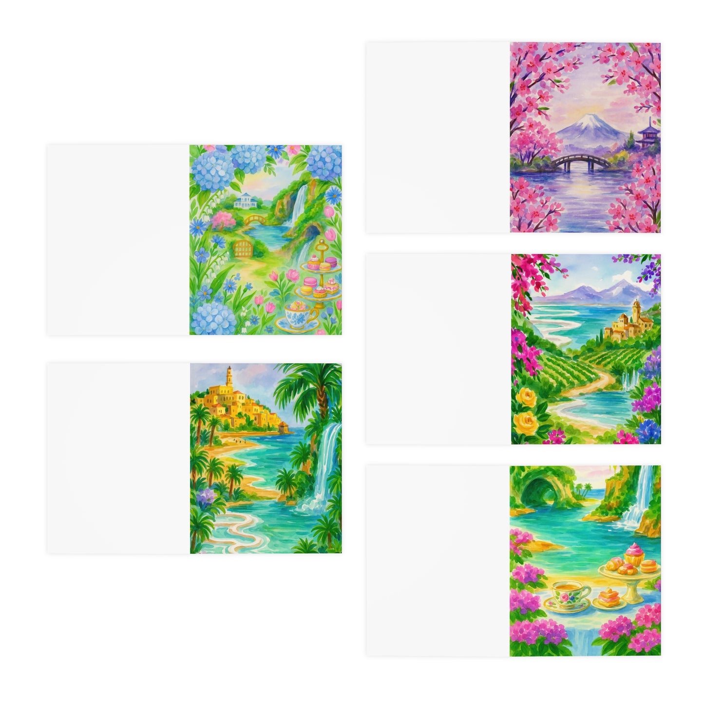 Vibrant Greeting Cards Set for All Occasions, Art Cards, Note Cards, Stationery, Birthday Cards, Thank You Cards
