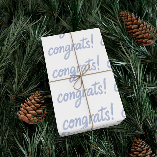 Congrats Gift Wrap Paper - Celebration Wrapping Sheets for Birthdays, Weddings, Graduation, Baby Showers, and More!
