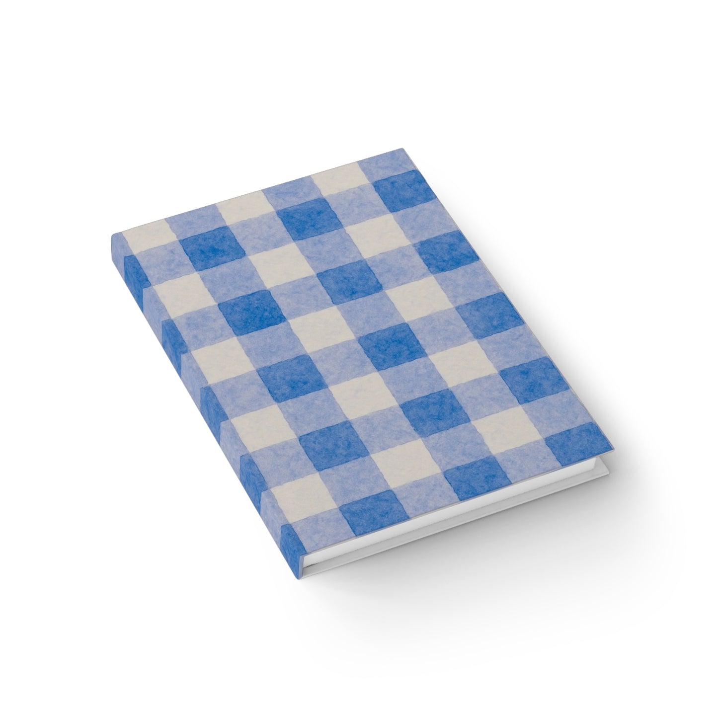 Blue Checkered Pattern Journal - Blank Pages for Creativity