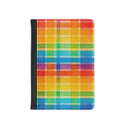 Vibrant Rainbow Passport Cover, Travel Accessory, Gift for Travelers, Summer Escape, LGBTQ+ Pride, Unique Travel Journal