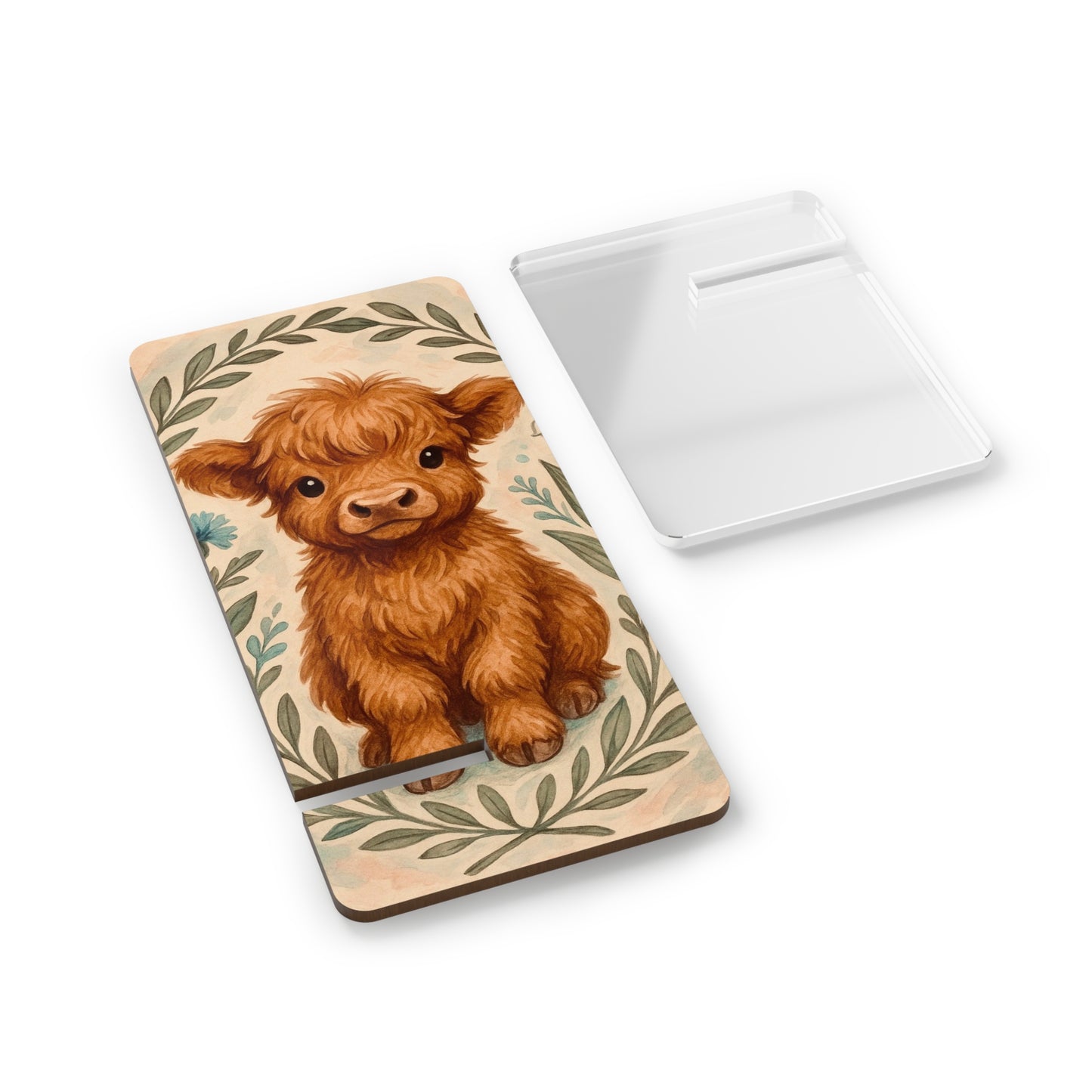 Charming Cow Baby Smartphone Stand, Cute Desk Display, Decorative Mobile Holder, Farmhouse Decor, Unique Gift Idea