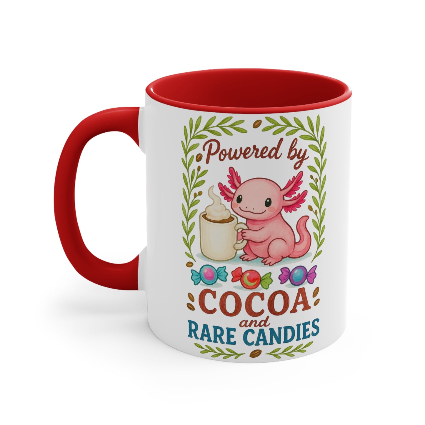 Cute Fantasy Mug: Powered by Cocoa and Rare Candies, Unicorn Gifts, Magical Drinkware, Kawaii Coffee Cup, Unique Housewarming Present