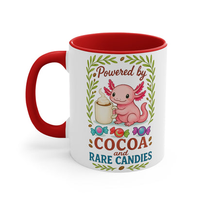 Cute Fantasy Mug: Powered by Cocoa and Rare Candies, Unicorn Gifts, Magical Drinkware, Kawaii Coffee Cup, Unique Housewarming Present