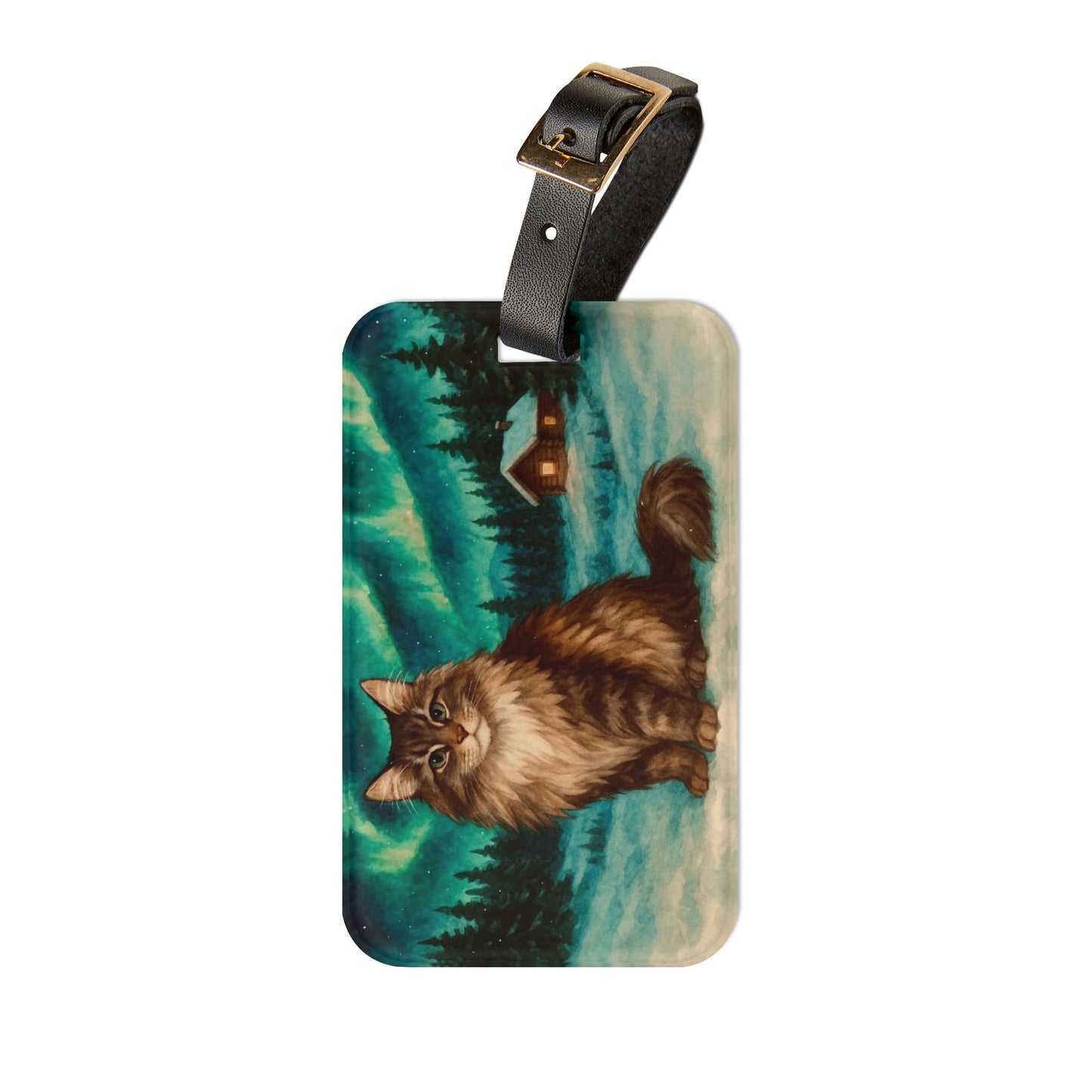 Whimsical Cat Luggage Tag | Travel Accessory, Pet Lover Gift, Vintage Style, Adventure Essential, Holiday Travel