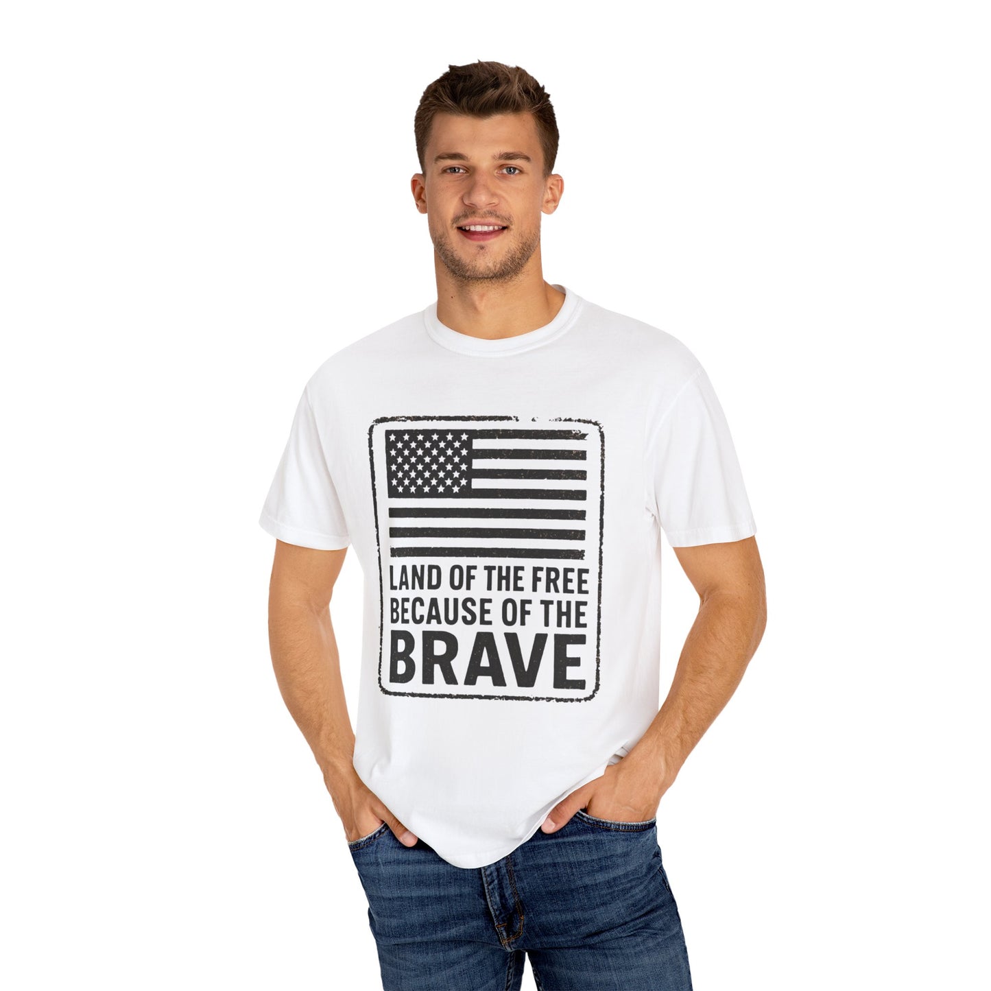 Patriotic Graphic Tee, Land of the Free Because of the Brave Shirt, Unisex T-Shirt, Casual Wear, Independence Day Gift, Military [...]