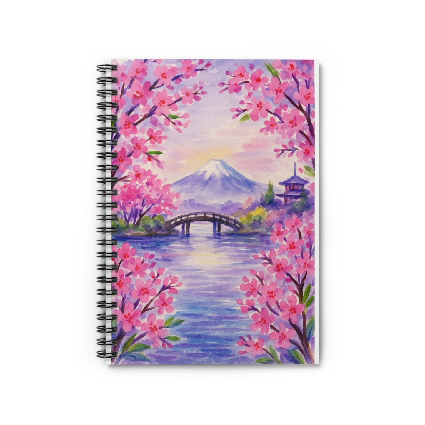 Japan | Beautiful Cherry Blossoms Journal, Gift for Students, Spring Decor, Nature Lover's Stationery, Travel Diary