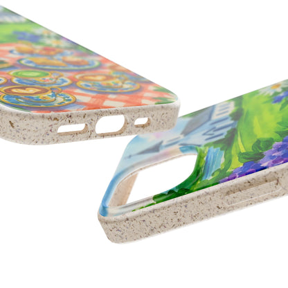 Biodegradable Phone Cases with Charming Tea Party Design, Eco-Friendly Phone Cover, Gift for Nature Lovers, Fun & Whimsical Style