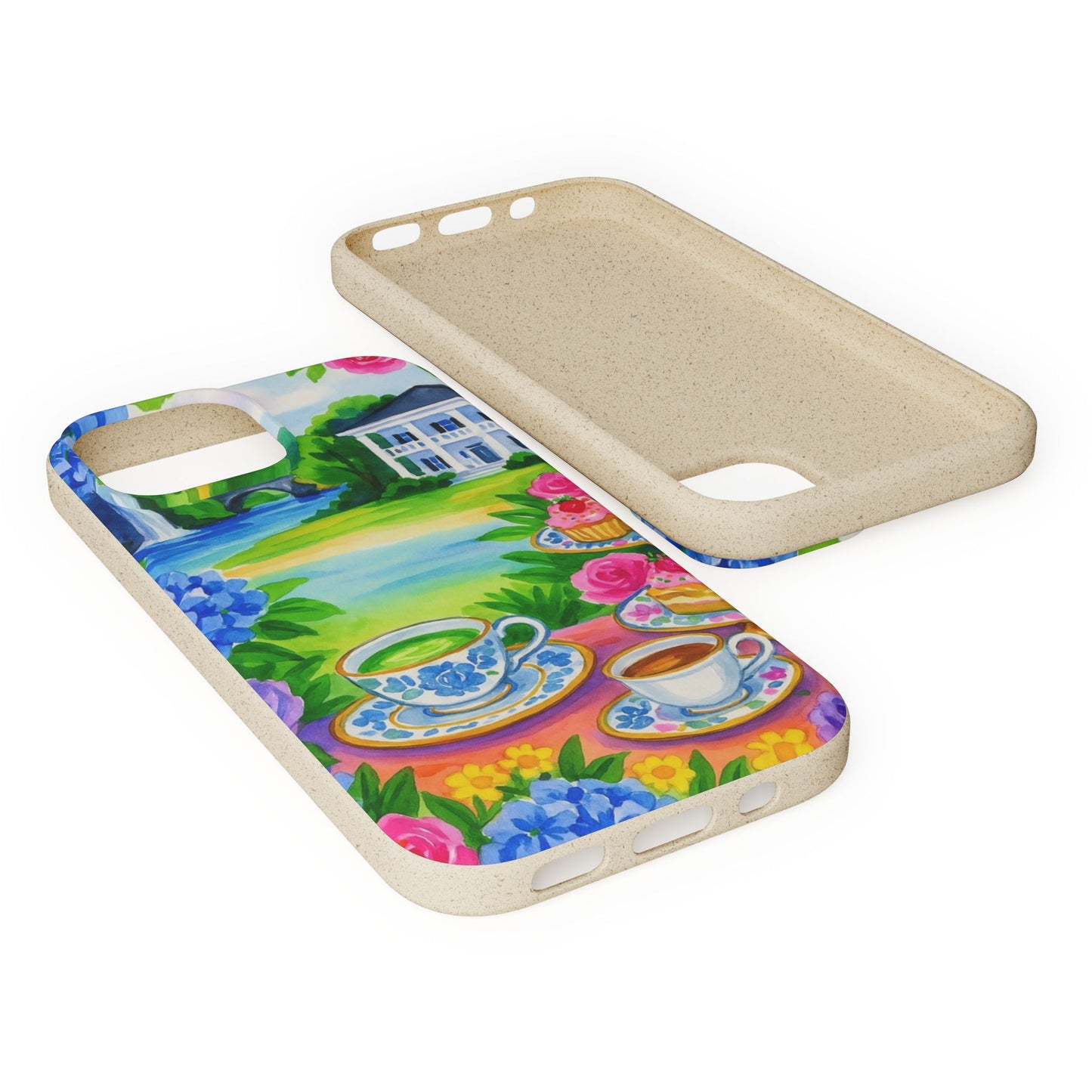 Eco-Friendly iPhone Case with Floral Tea Party Design, Biodegradable Phone Cover, Sustainable Gift, Nature Lover Phone Shell, [...]