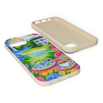 Eco-Friendly iPhone Case with Floral Tea Party Design, Biodegradable Phone Cover, Sustainable Gift, Nature Lover Phone Shell, [...]