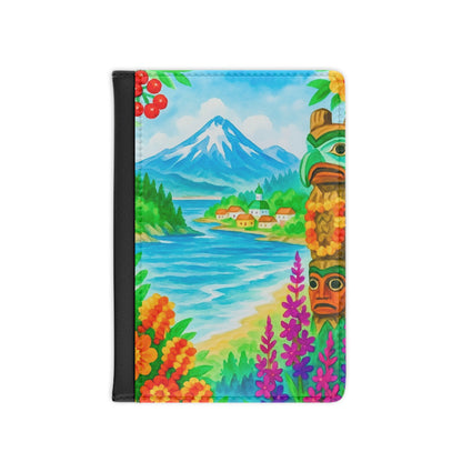 Colorful Travel Passport Cover with Scenic Design, Summer Vacation Gift, Travel Essentials, Jetsetter Accessory, Adventure Journal Holder