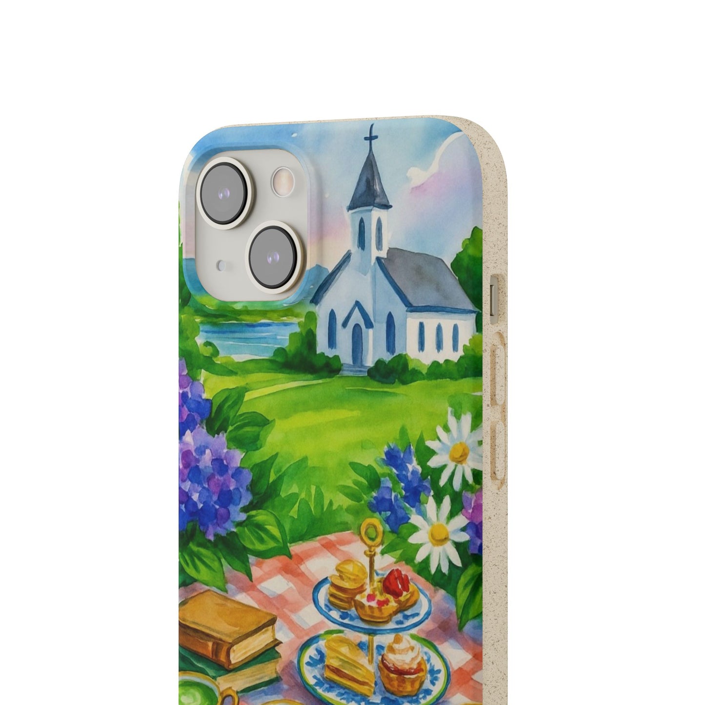 Biodegradable Phone Cases with Charming Tea Party Design, Eco-Friendly Phone Cover, Gift for Nature Lovers, Fun & Whimsical Style