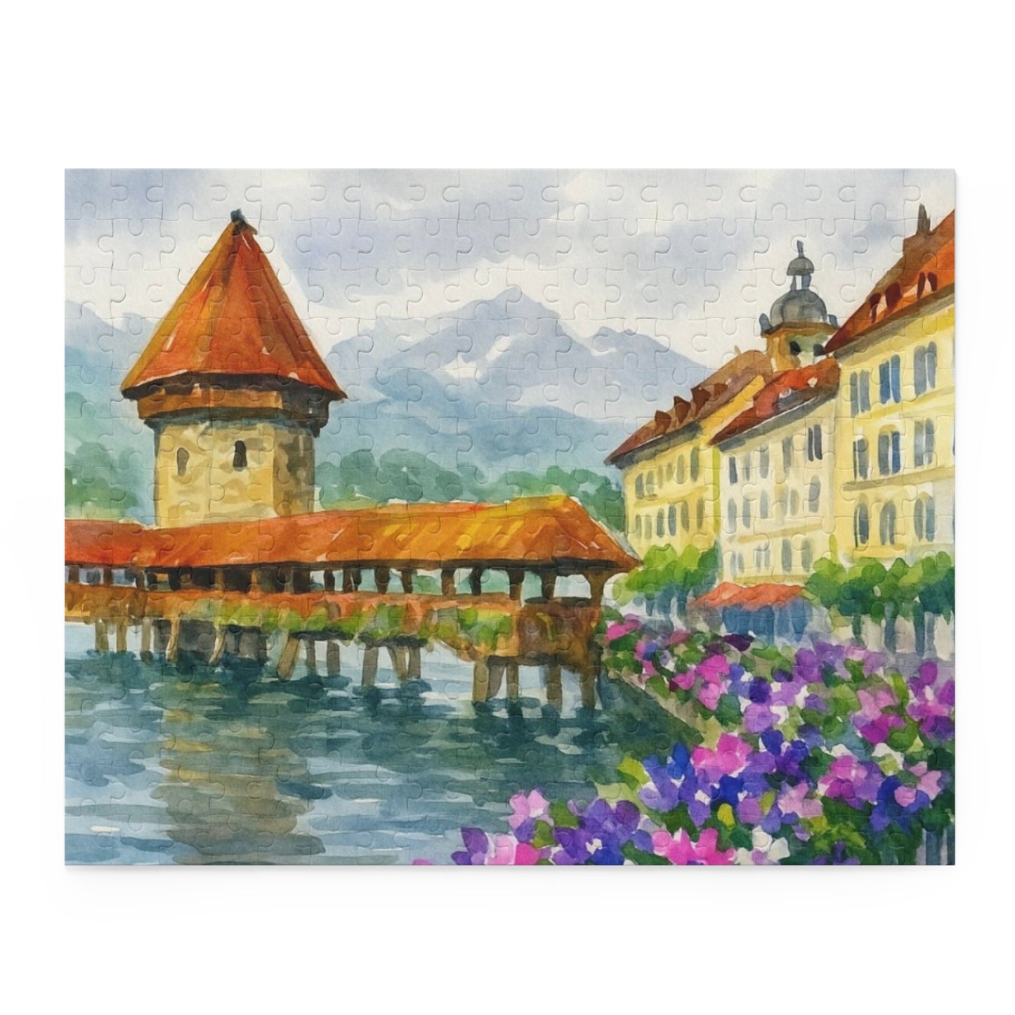 Scenic Puzzle: Lucerne's Charm - 120, 252, 500-Piece Fine Art Jigsaw
