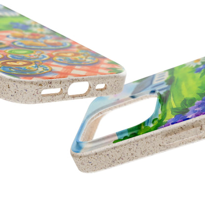 Biodegradable Phone Cases with Charming Tea Party Design, Eco-Friendly Phone Cover, Gift for Nature Lovers, Fun & Whimsical Style